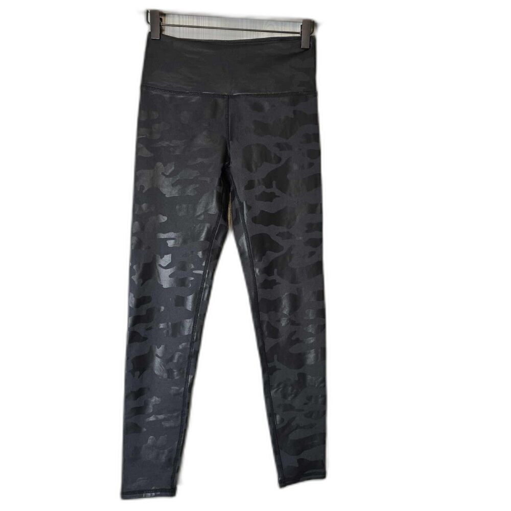 Kyodan Black Camo Leggings XS | High Rise Army Print Yoga Pants
